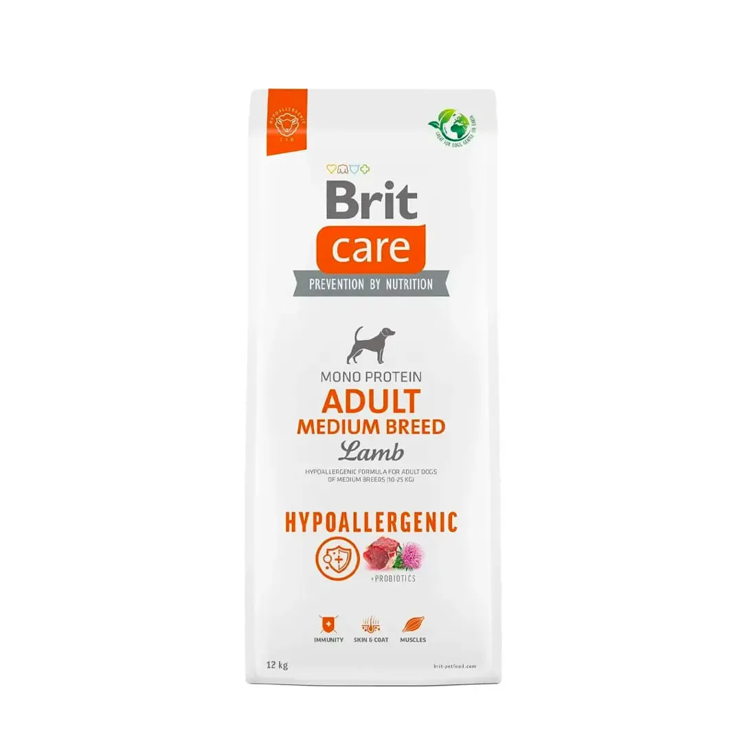 Brit Care Dog Hypoallergenic Adult Medium Breed Lamb 12 kg