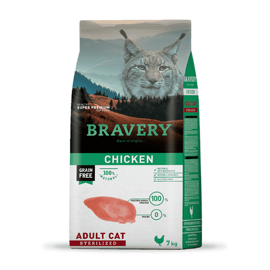 Bravery Gato Adulto Esterilizado Pollo 7 kg