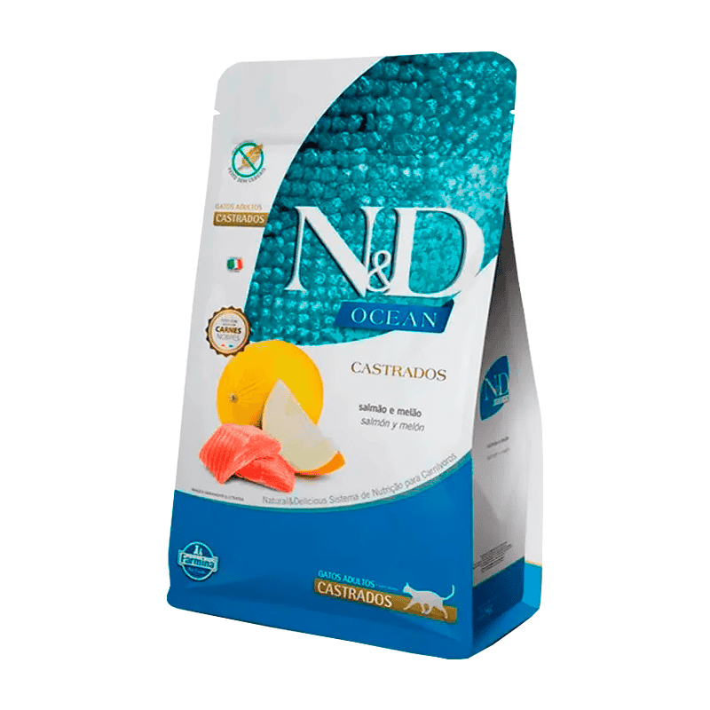 N&D Gatos Castrados Salmón y Melón 7.5 Kg.